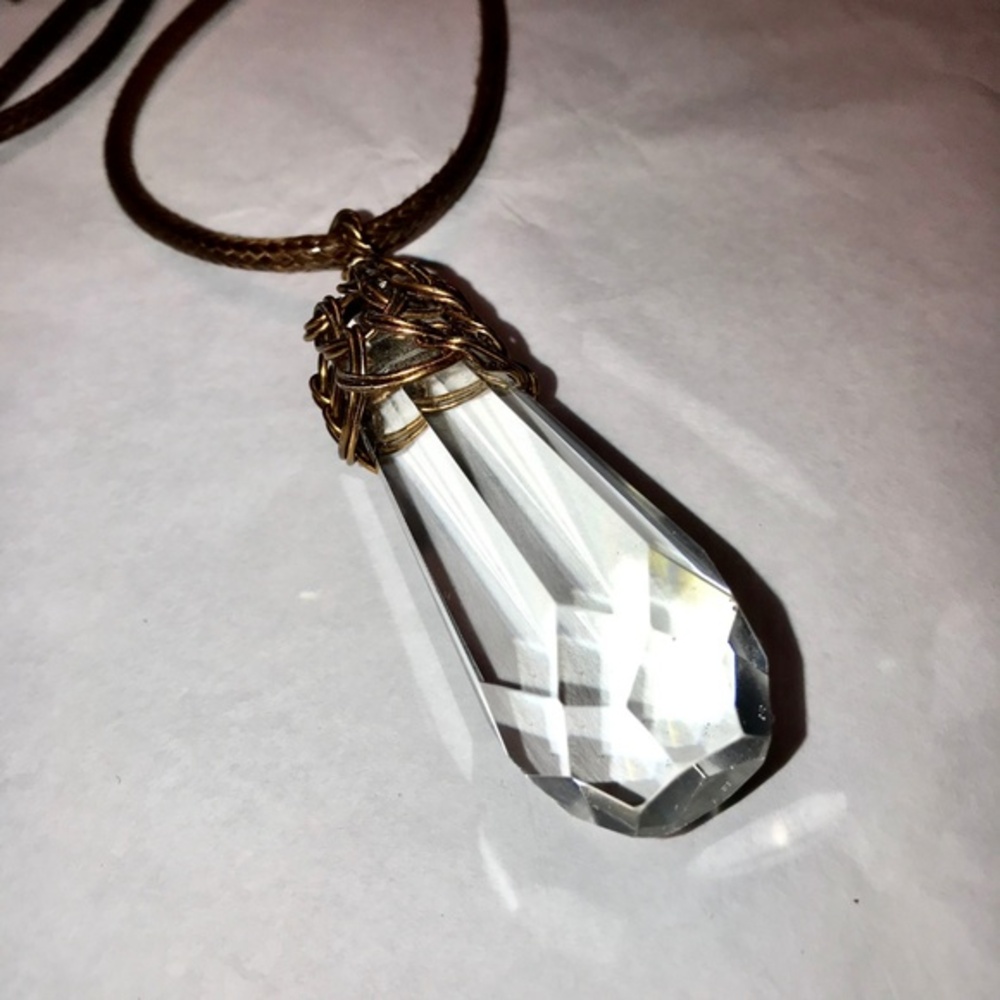 Large Crystal Pendant Necklace